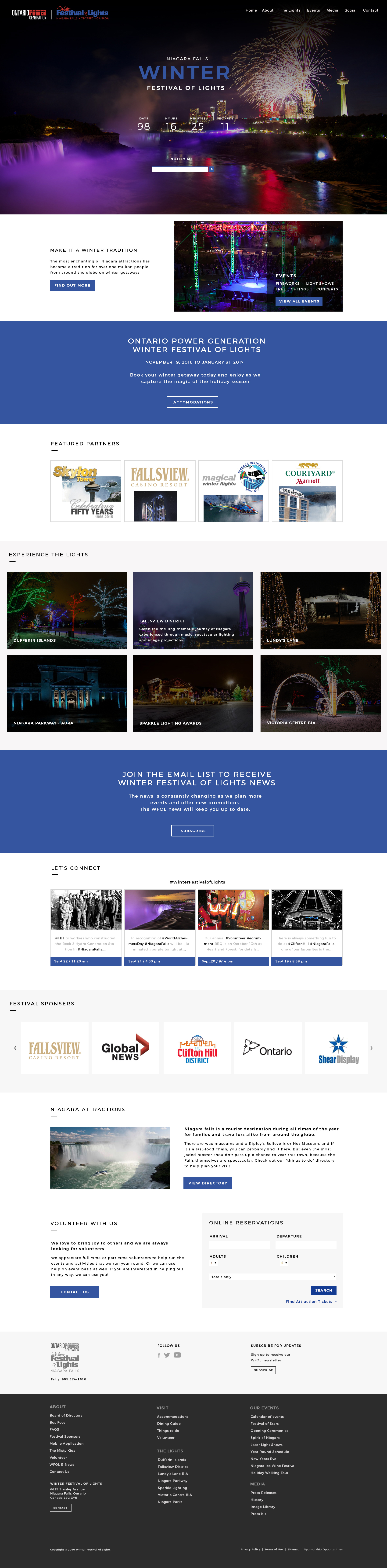 This site was designed to showcase the amazing photography of the winter festival of lights.