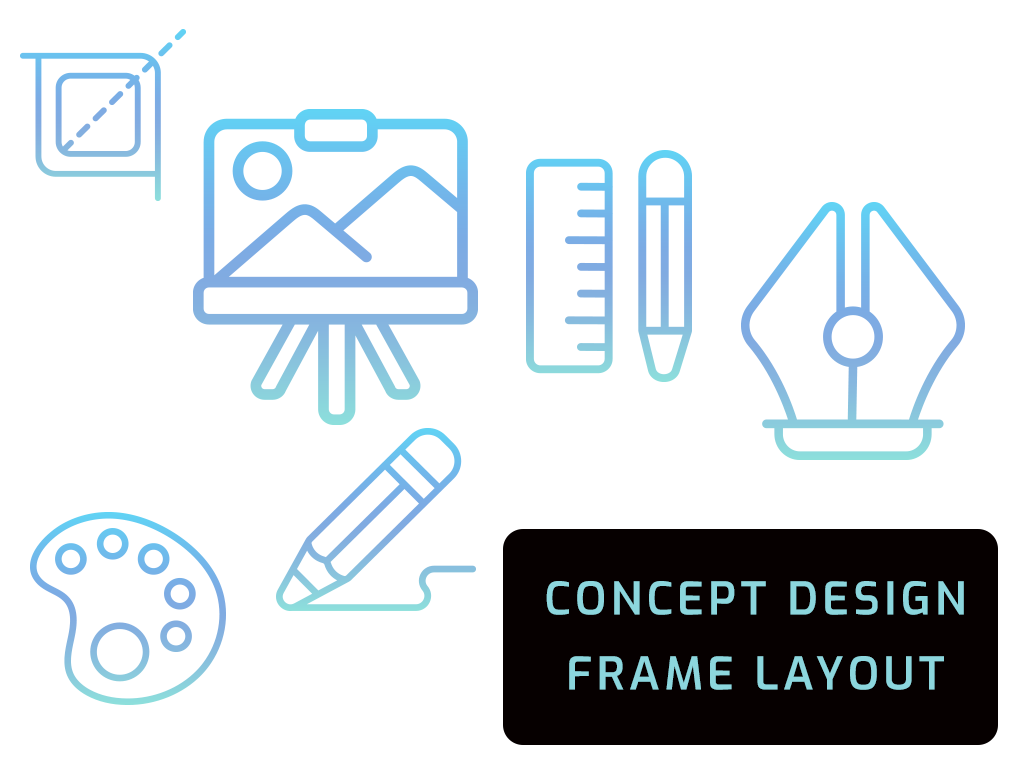 A freelancer providing video editing services that include: concept design and frame layout