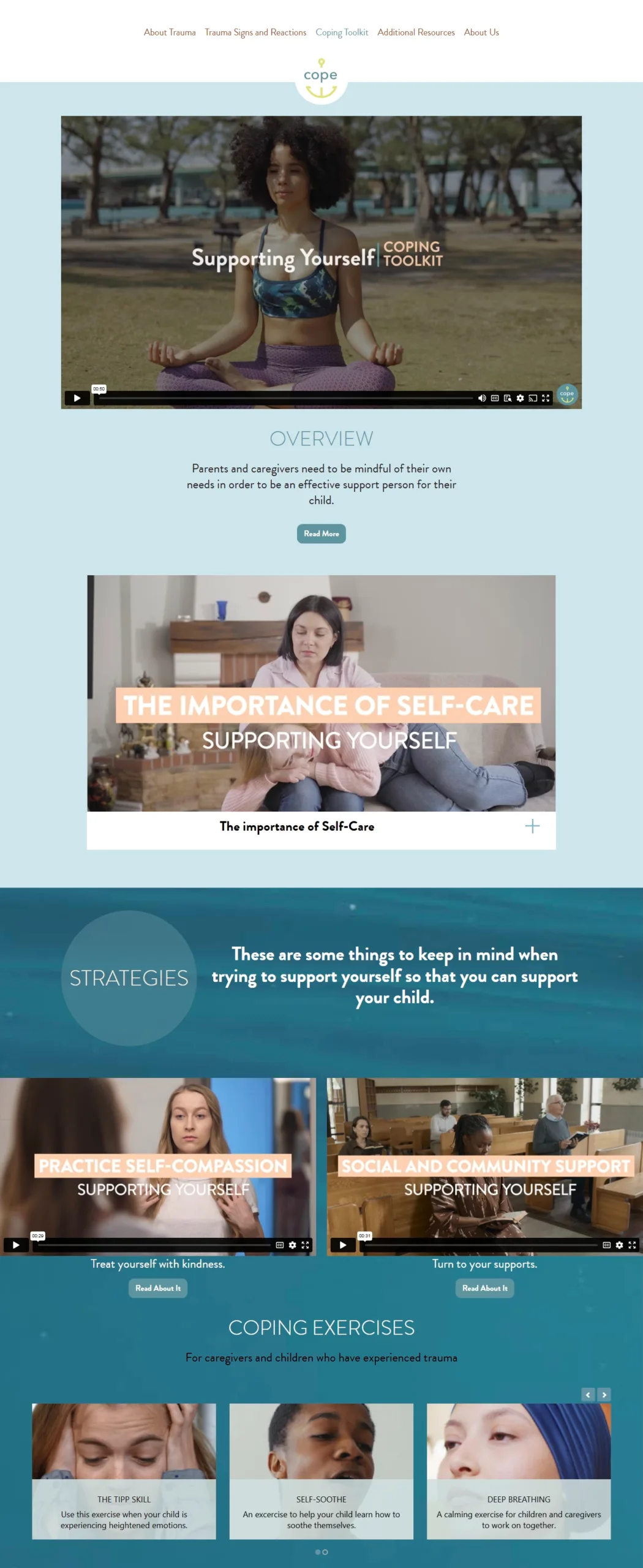 Cope Website 13 Supporting yourself and self-care methods after trauma