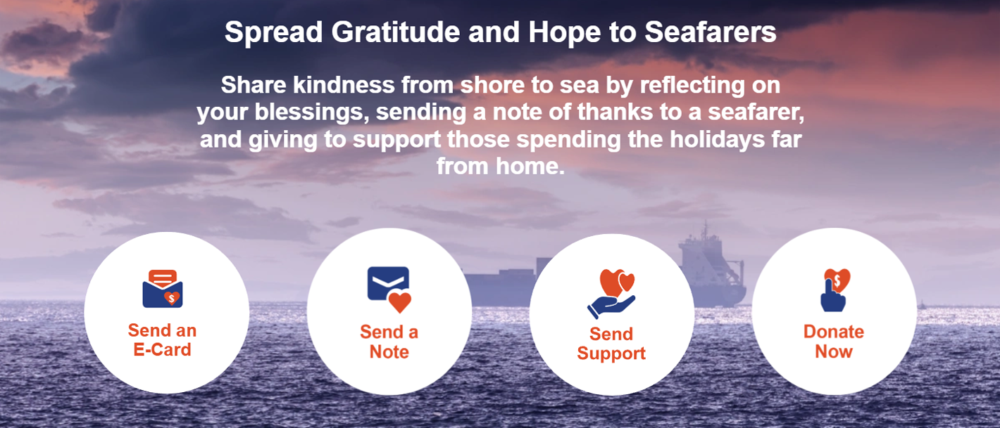 Screenshot of Mission to Seafarers Canada Gratefulness challenge icons